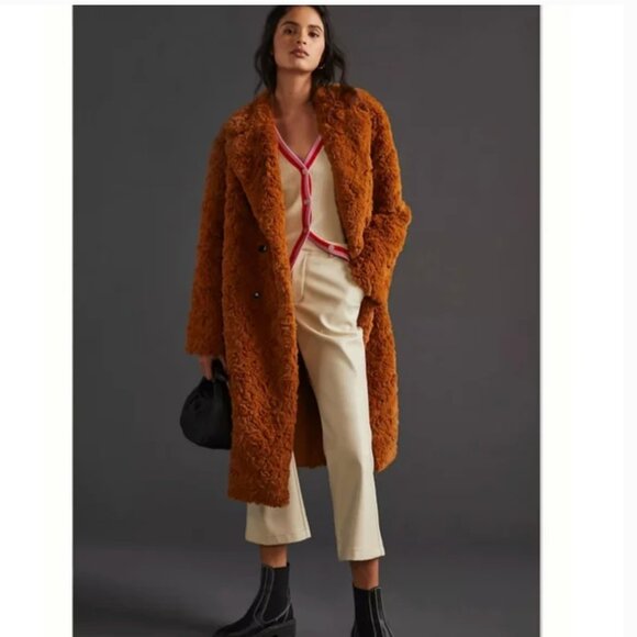 Anthropologie Faux Fur Coat